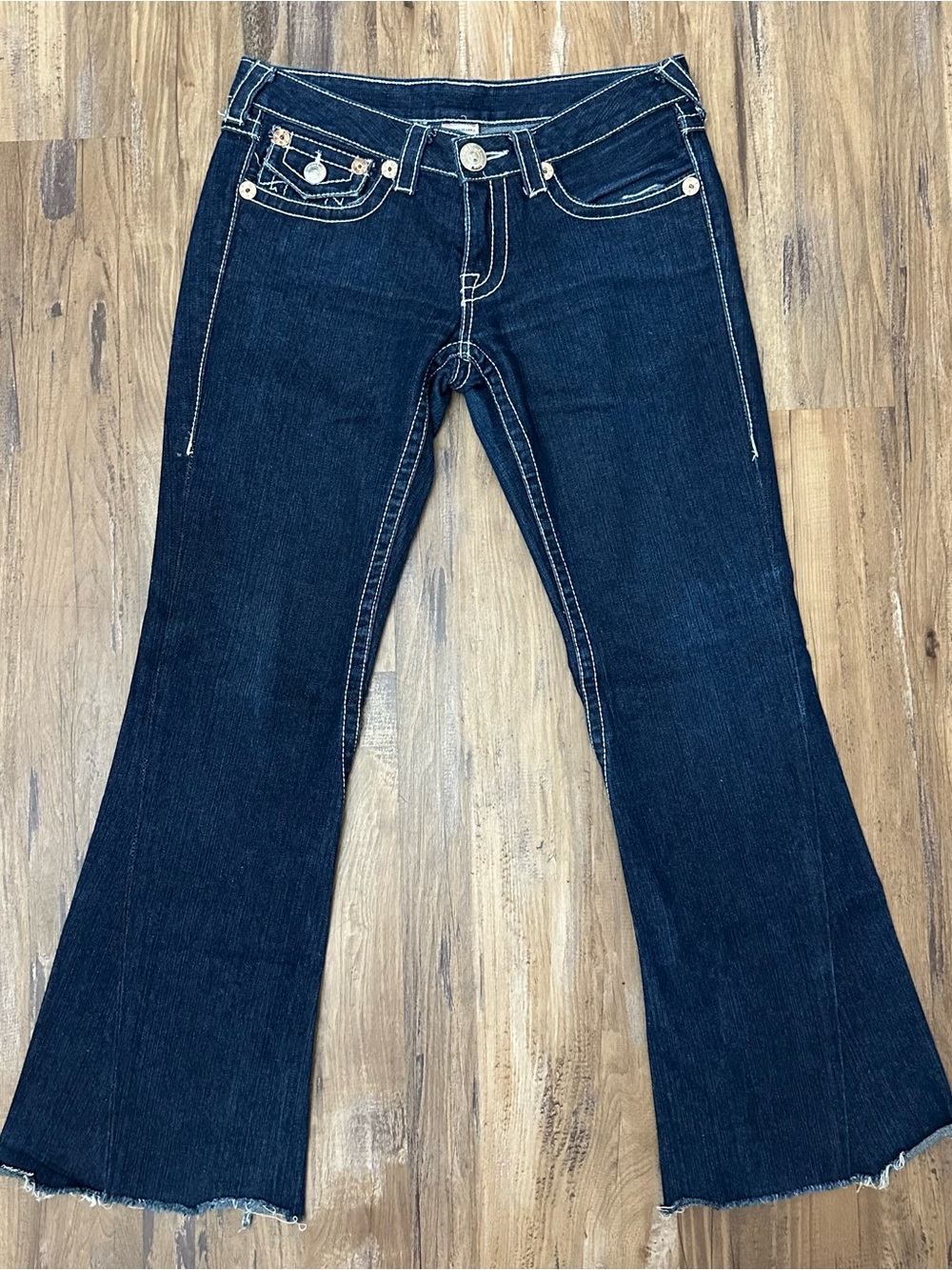 True Religion Dark Indigo Flare Jeans